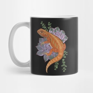 Bearded Dragon with Succulents Mug